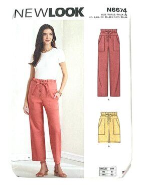 New Look N6674 Pattern Misses Pants & Shorts Uncut Size 8 10 12 14 16 18 20